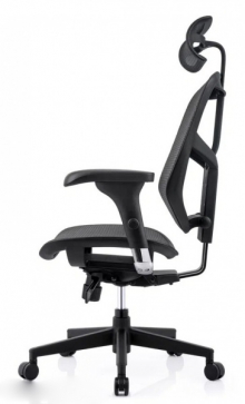 Кресло FALTO ENJOY  PROJECT 2 ( Чёрный каркас /сетка чёрный W09-01  /крестовина металл) - 6